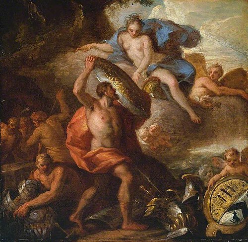 Thetis Accepting the Shield of Achilles from Vulcan, 1710, James Thornhill