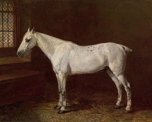 A Grey in a Stable, 1812, James Ward