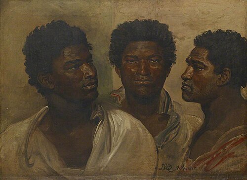 Three Views of the Head of a Native (probably a Sakalava), Madagascar, 1815, James Ward