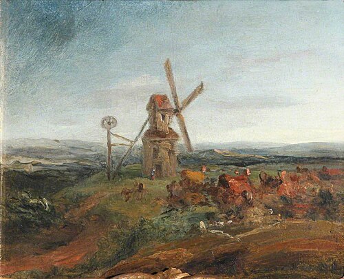 An Extensive Landscape with a Windmill, , James Ward