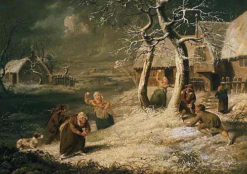Peasants Snowballing, , James Ward