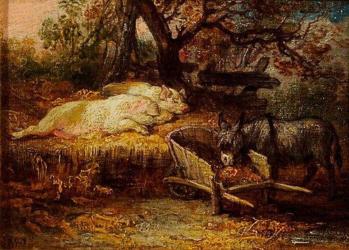 Donkey and Pigs, , James Ward