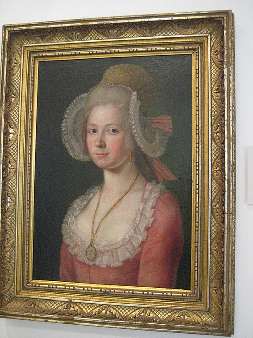 Portrait of a Lady with a Bonnet, 1785, Jan Jahn