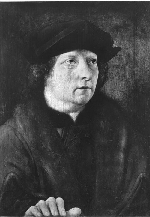 Portraits of a Couple: Male portrait, 1516, Jan Joest van Kalkar