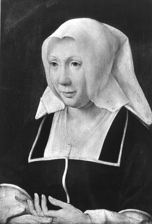 Portraits of a Couple: Female portrait, 1516, Jan Joest van Kalkar