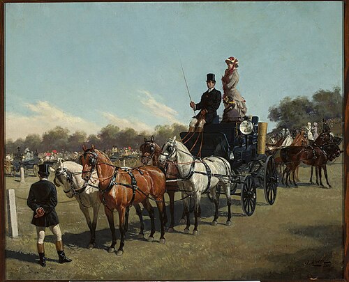Concours d'attelage sur la place Ujazdowski., 1881, Jan Rosen