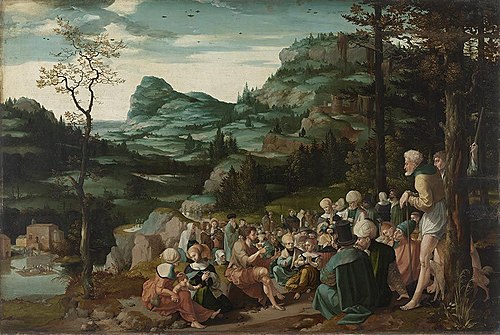 Die Predigt Johannes des Täufers in der Wüste (zugeschrieben), 1530, Jan Swart