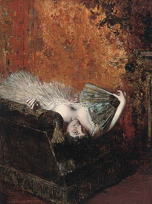 Flirtatious company, 1893, Jan van Beers