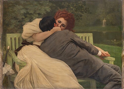 The Kiss, 1893, Jan van Beers
