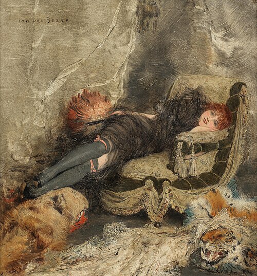 The Coquette, 1885, Jan van Beers