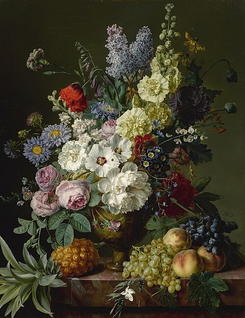 Still Life of Flowers in a Vase, 1792, Jan van Dael