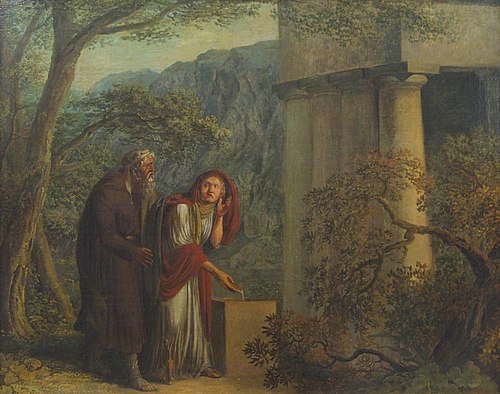 Philemon and Baucis in front of the temple, 1801, Janus Genelli