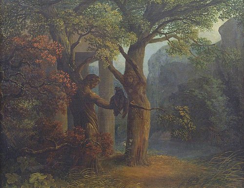Philemon and Baucis' transformation, 1801, Janus Genelli