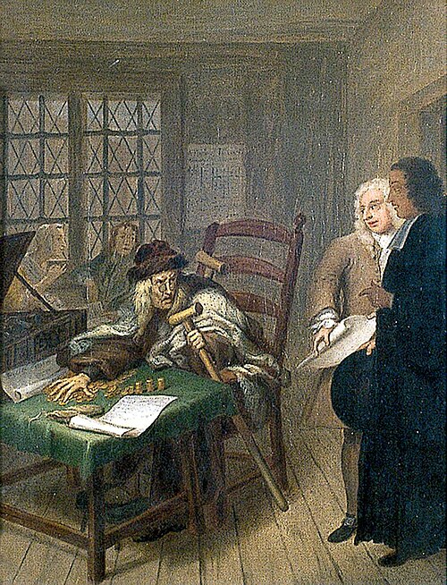 Thomas Guy Counting His Money, 1737, John Theodore Heins
