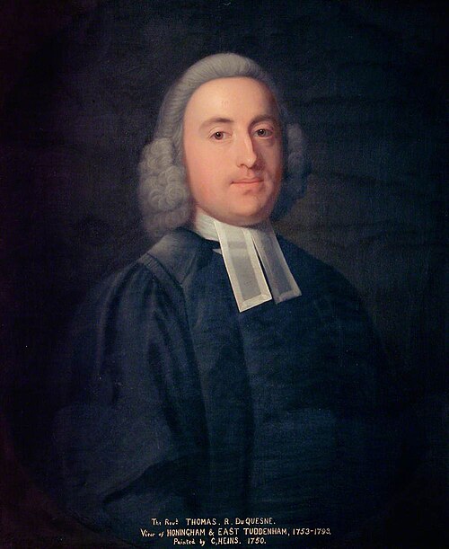 The Reverend Thomas Roger Duquesne, 1750, John Theodore Heins