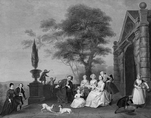 Family Group on a Terrace, 1740, John Theodore Heins