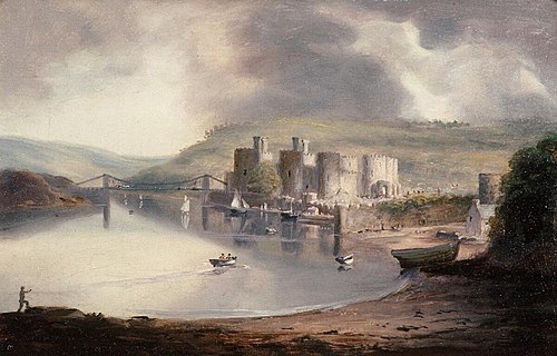 Conwy Castle, 1846, Hugh Hughes