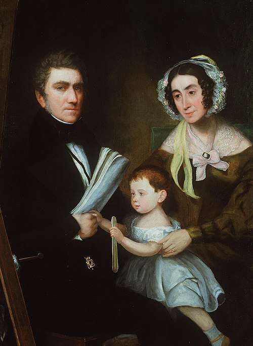 Hugh Hughes, ei wraig a'i blentyn, 1850, Hugh Hughes
