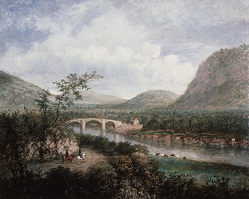 Llanrwst Bridge, 1858, Hugh Hughes