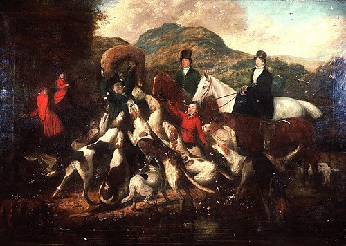 Gogerddan hunt, 1826, Hugh Hughes