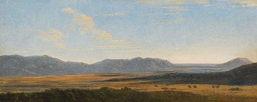 Vue d’un paysage de collines près d’Ariccia, , Jean-Achille Benouville