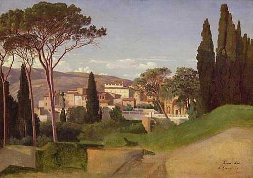Vue d'une villa romaine, 1844, Jean-Achille Benouville