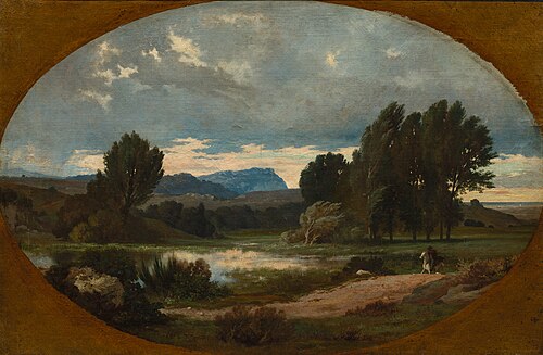 Landscape with Rider on White Horse, 1846, Jean-Achille Benouville