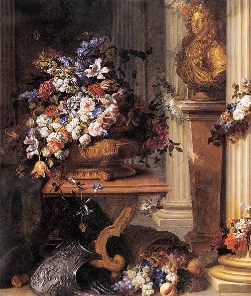 Vase d'or, fleurs et buste de Louis XIV, 1688, Jean-Baptiste Belin