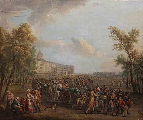Le peuple de Paris sort des Invalides, le matin du 14 juillet 1789, 1789, Jean-Baptiste Lallemand