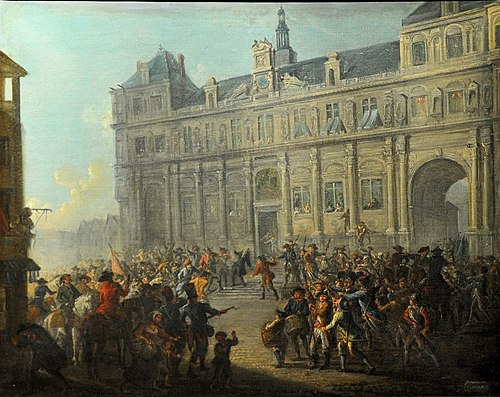 Massacre de Flesselles sur les marches de l'Hôtel de Ville, le 14 juillet 1789, 1789, Jean-Baptiste Lallemand