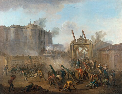 La prise de la Bastille, le 14 juillet 1789, 1789, Jean-Baptiste Lallemand