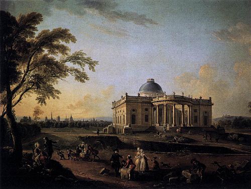 Vue du château de Montmusard à Dijon, 1775, Jean-Baptiste Lallemand