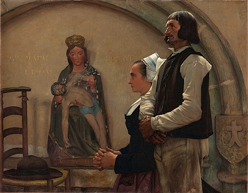 Bretons en prière, 1898, Eugène Buland