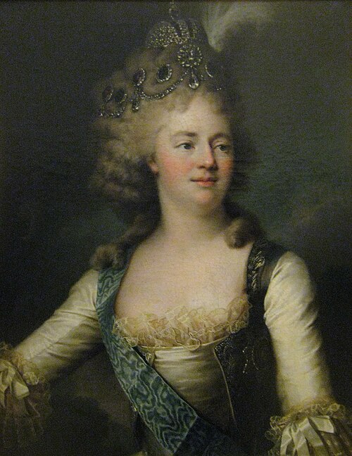 Portrait of Grand Duchess Marie Fyodorovna (1759-1828), 1790, Jean-Louis Voille