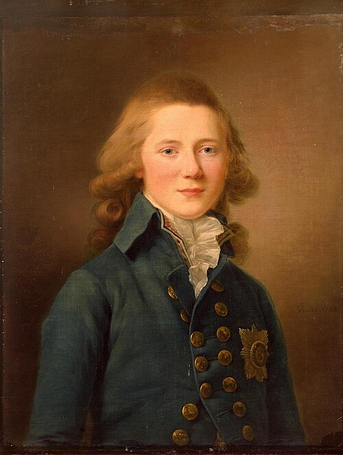 Portrait of Grand Duke Alexander Pavlovich, 1792, Jean-Louis Voille
