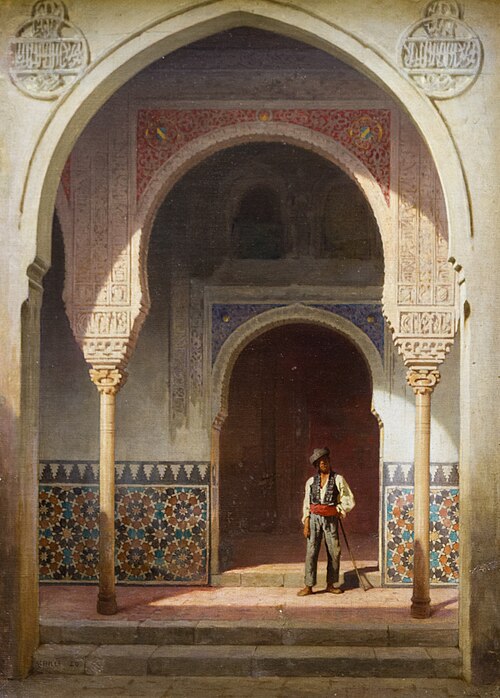 Patio à l'Alhambra, 1860, Achille Zo