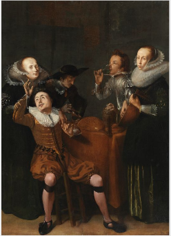 An Interior with Figures, 1627, Isaac Elias