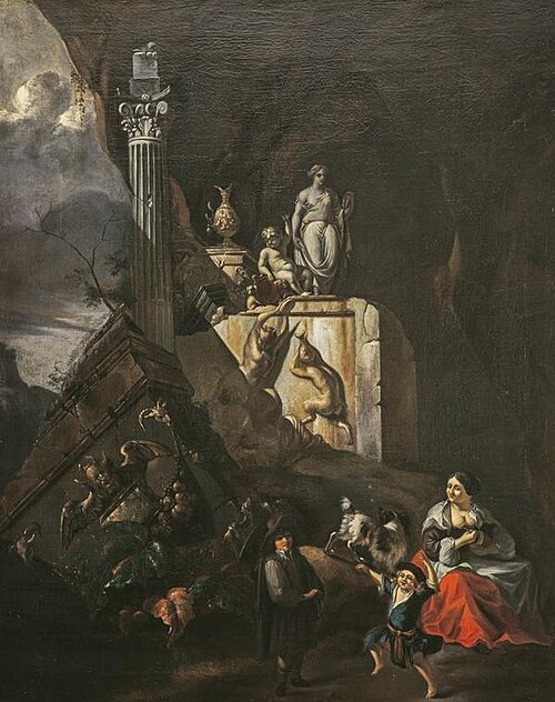 A Ruined Altar and Figures, 1670, Henry Ferguson