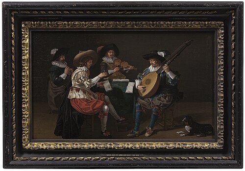 Binnenhuis met muzikanten, 1635, Nicolas de Gyselaer