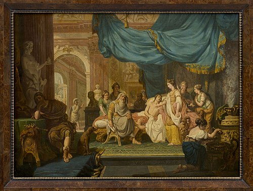 Seleucus doet afstand van Stratonice ten gunste van zijn zoon Antiochus, 1775, Jean Grandjean