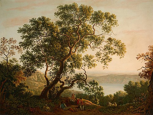 Lago Di Nemi, a View at Twilight, , Carlo Labruzzi
