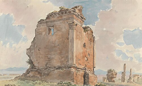 Sepulchre on the Via Nomentana in the Roman Campagna, , Carlo Labruzzi