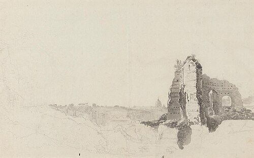 A Panoramic View toward St. Peter's from the Palace of the Caesars, , Carlo Labruzzi