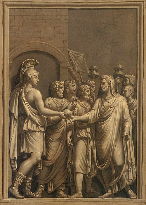 Copie d'un bas-relief romain, , Carlo Labruzzi
