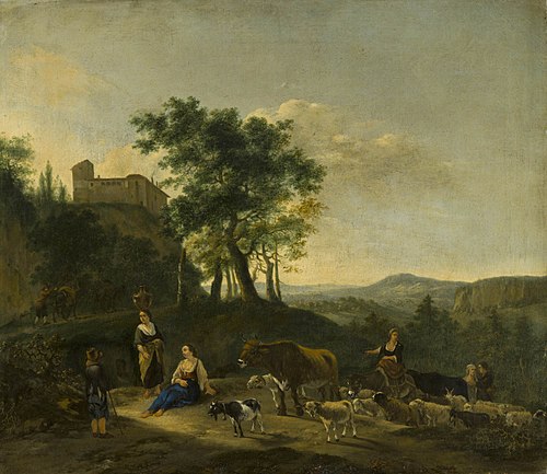 Italianate Landscape with Shepherds, 1650, Jan Willemsz. Lapp