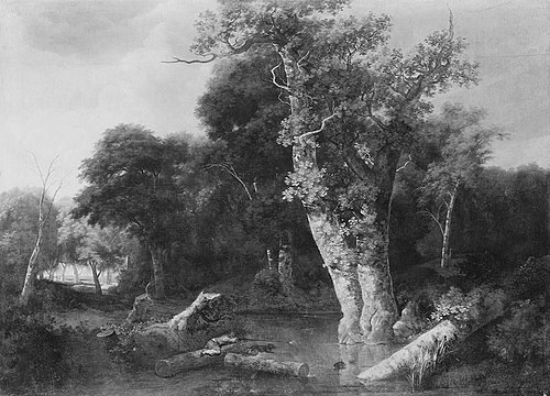 Waldlandschaft mit Jäger, , Jan Looten