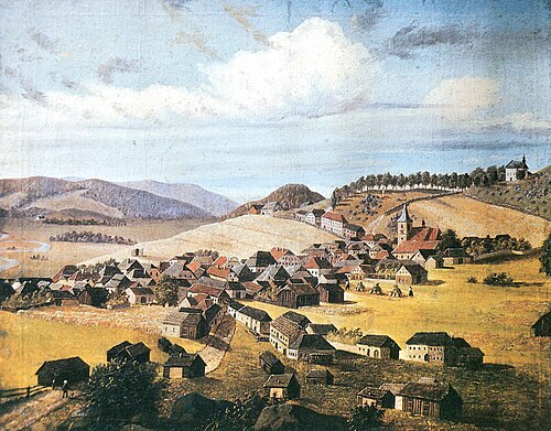 Vue de Oberplan, 1823, Adalbert Stifter