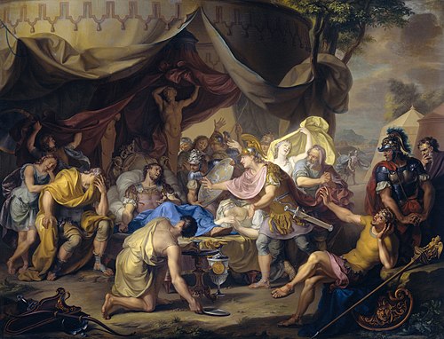 The Death of Epaminondas, 1726, Isaac Walraven
