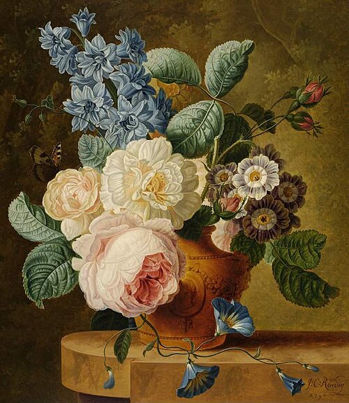 Vase of flowers, 1796, Johannes Christianus Roedig