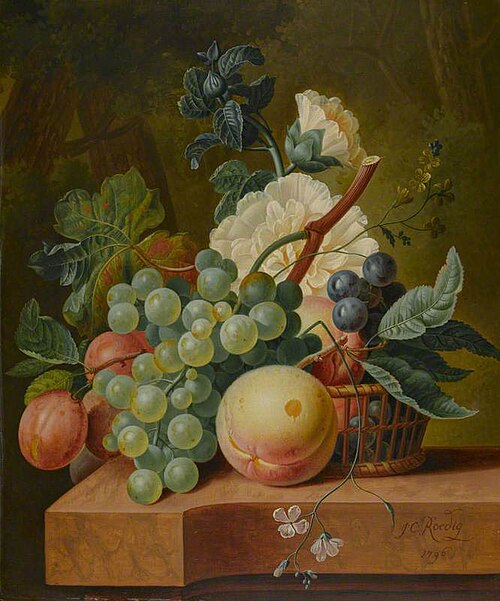 Still life with fruit and flowers, 1796, Johannes Christianus Roedig